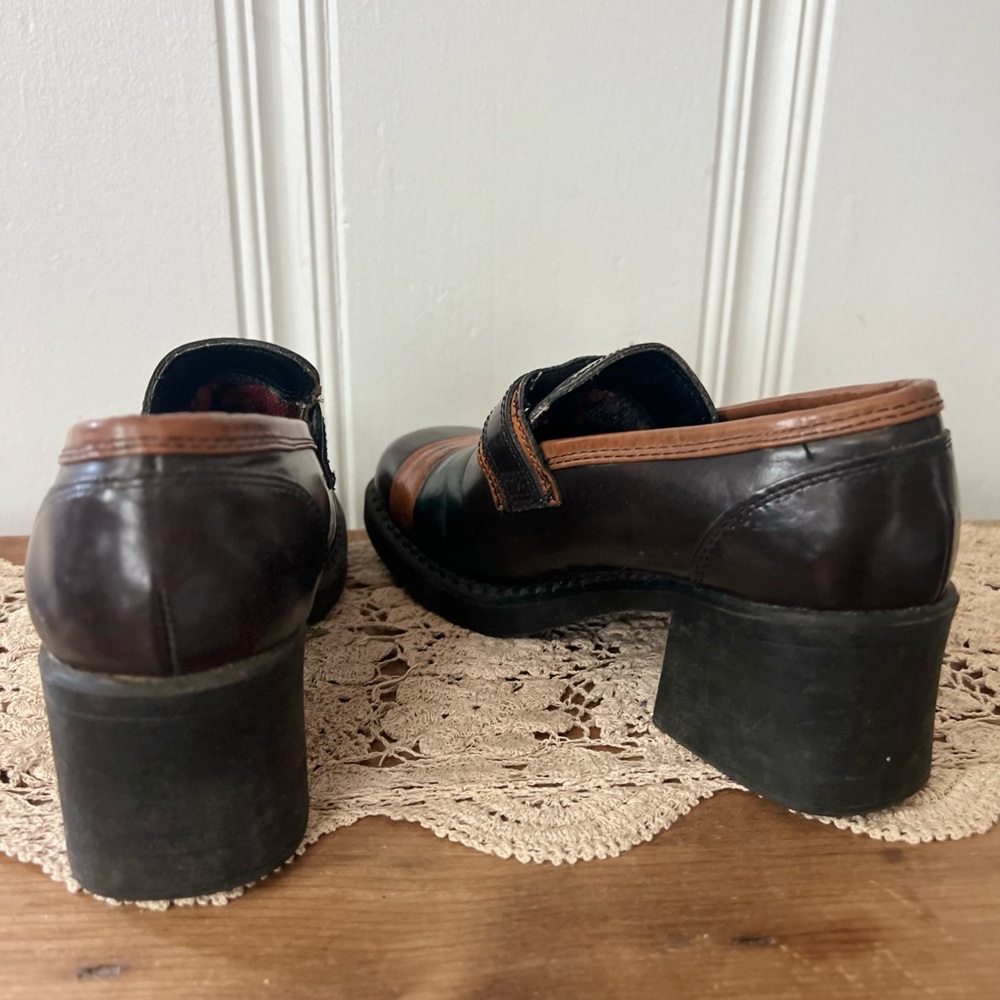Vintage Zodiac Dark Academia Clunky Platform Loafers - Picture 7 of 8
